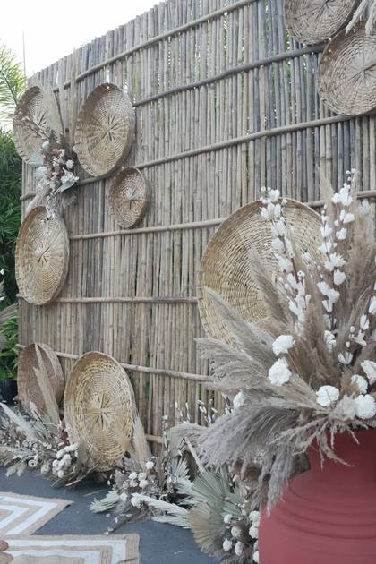 Backdrop and Floral detail — Mehendi decor — JW Marriott